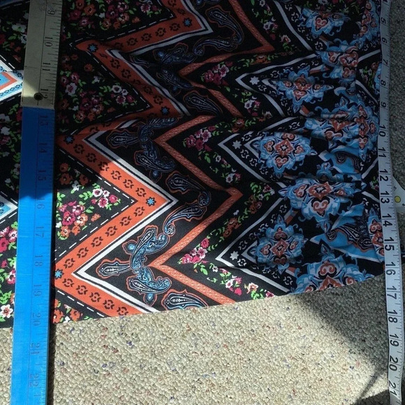 NWT Bobbie Brooks Wrap Midi Skirt Floral Beach Summer Women L Stretch Casual - Picture 2 of 6